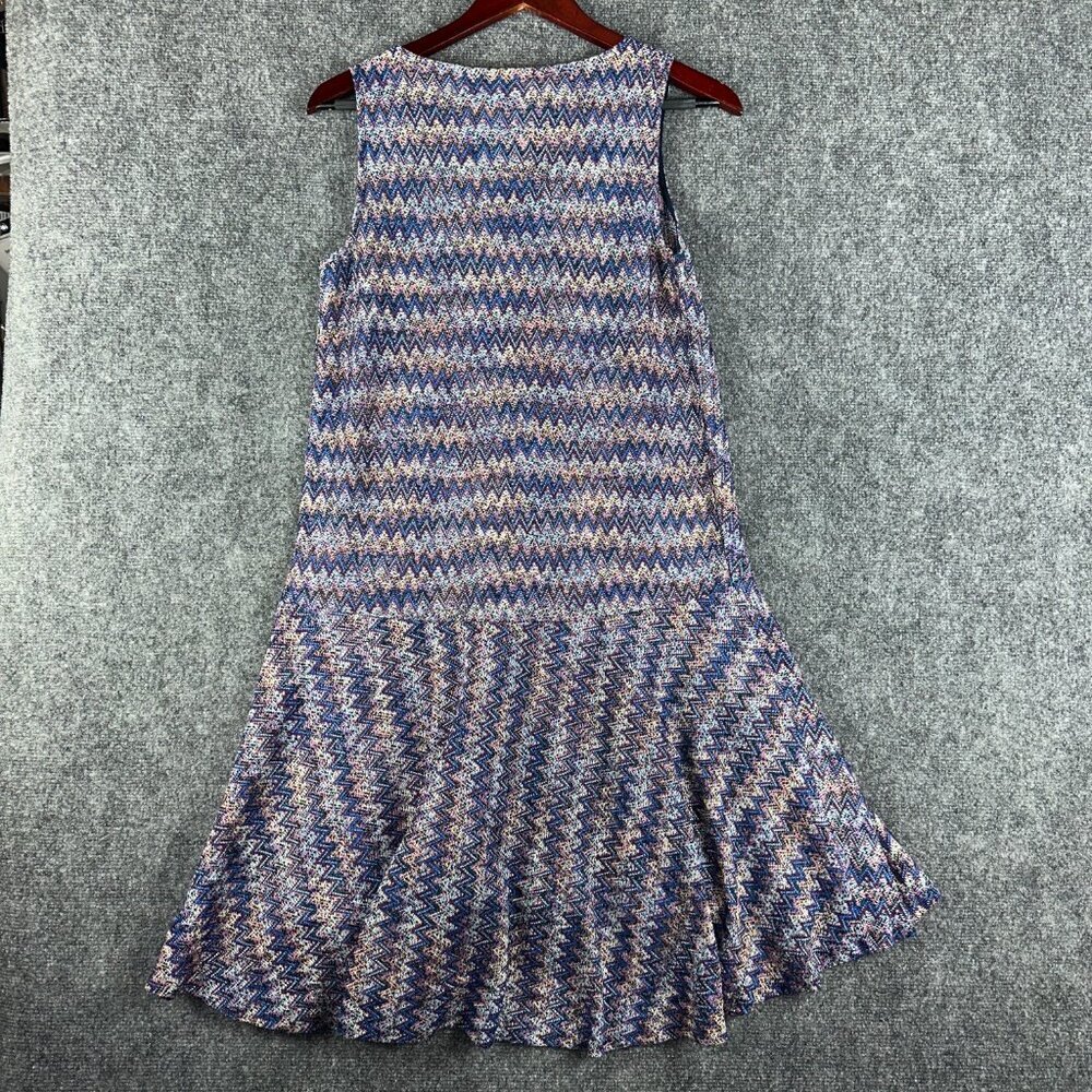 Anthropologie Maeve Womens XS Dress Sleeveless Knit A Line Swing Hem Blue Purple - Picture 6 of 7